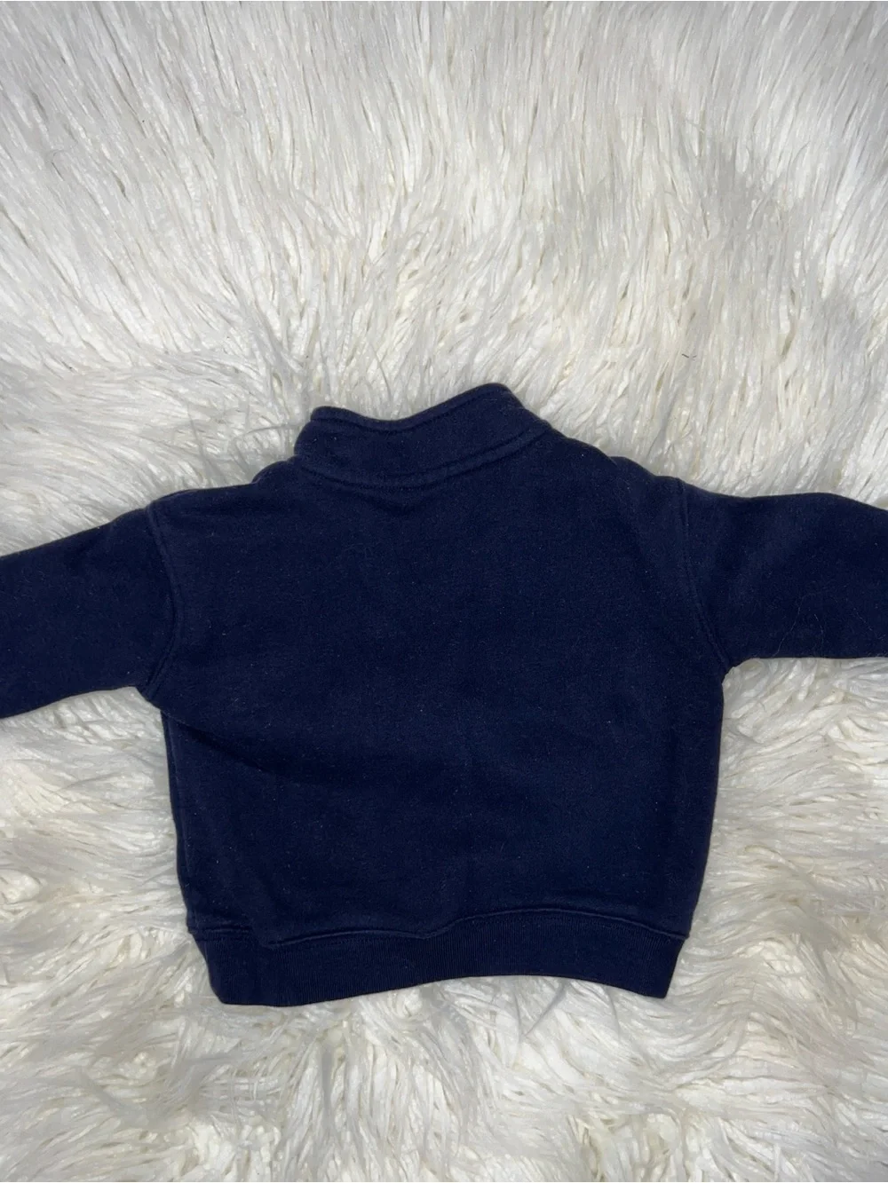 GAP Navy Half-Zip Sweatshirt with Brown Logo
